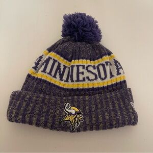Minnesota Vikings Beanie Pom Mens Purple NFL Football